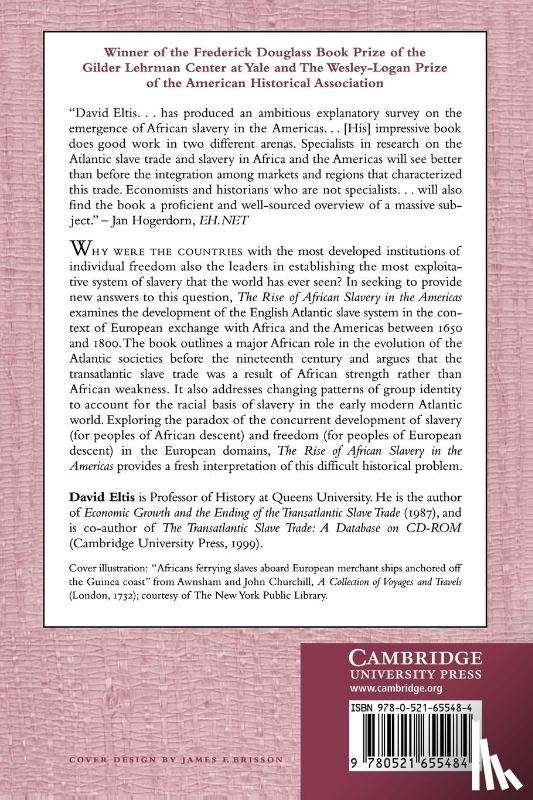 Eltis, David (Queen's University - The Rise of African Slavery in the Americas