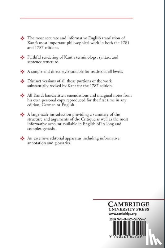 Kant, Immanuel - Critique of Pure Reason