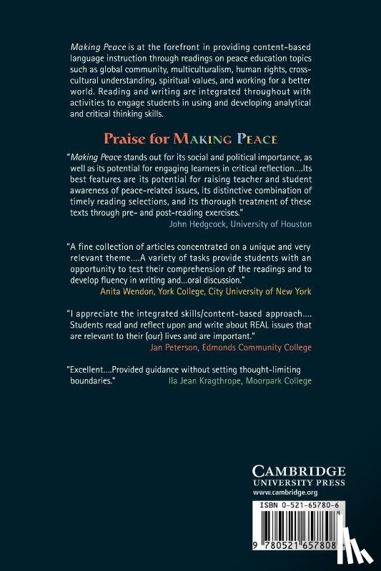 Brooks, Elaine (Brooklyn College, Fox, Len (Brooklyn College - Making Peace