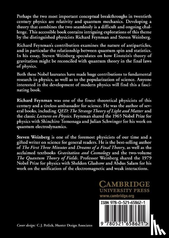 Feynman, Richard P., Weinberg, Steven (University of Texas - Elementary Particles and the Laws of Physics