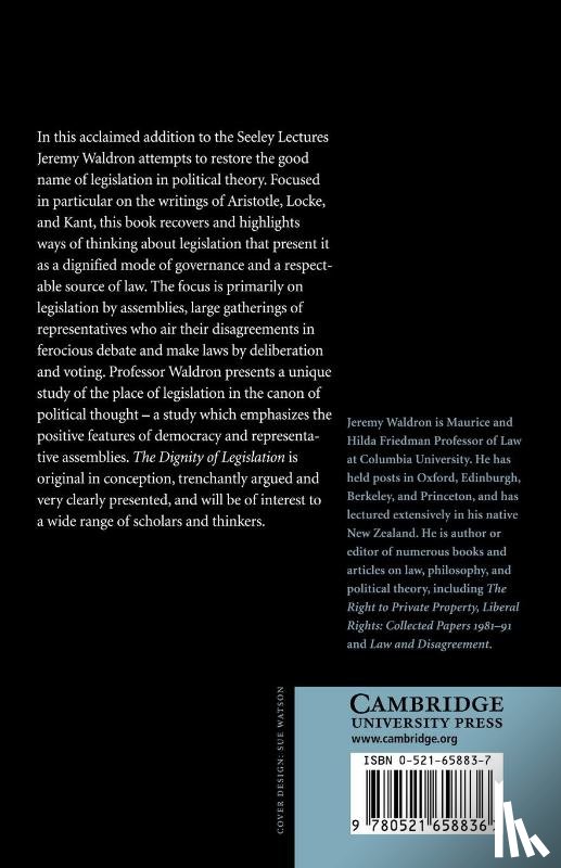 Waldron, Jeremy (Columbia University - The Dignity of Legislation