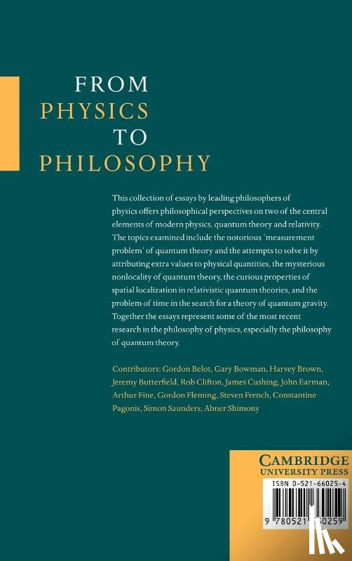  - From Physics to Philosophy