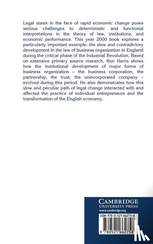 Harris, Ron (Tel-Aviv University) - Industrializing English Law