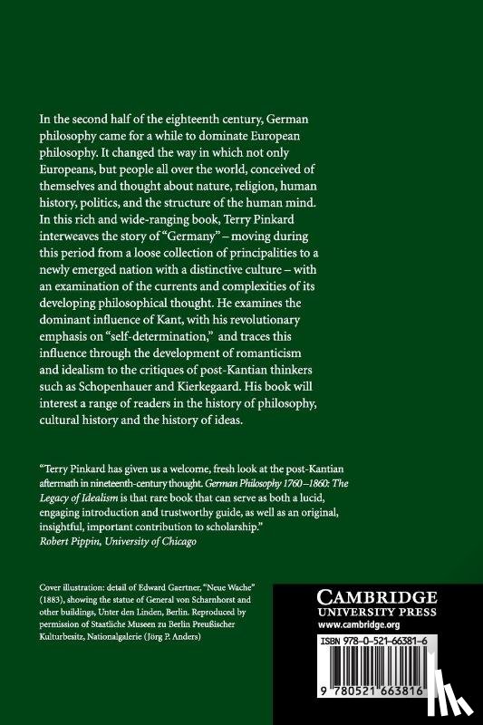 Pinkard, Terry (Northwestern University - German Philosophy 1760–1860