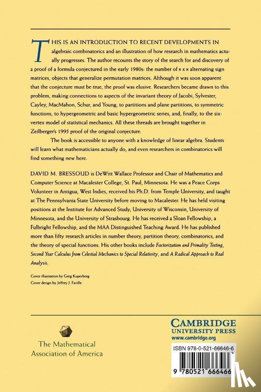 Bressoud, David M. (Macalester College - Proofs and Confirmations