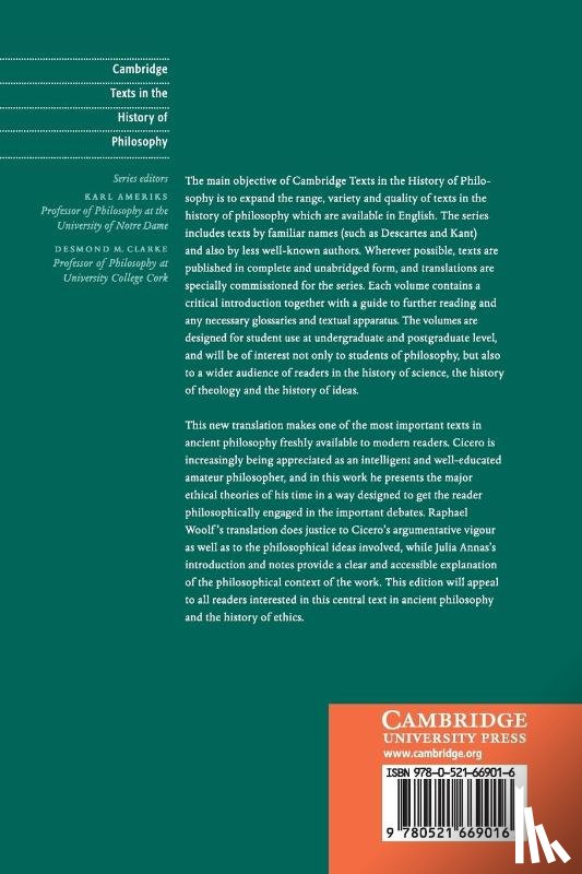 Cicero, Marcus Tullius - Cicero: On Moral Ends