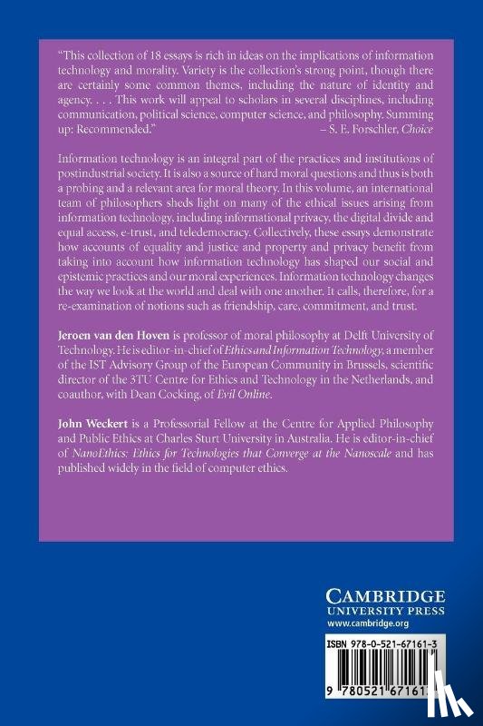  - Information Technology and Moral Philosophy