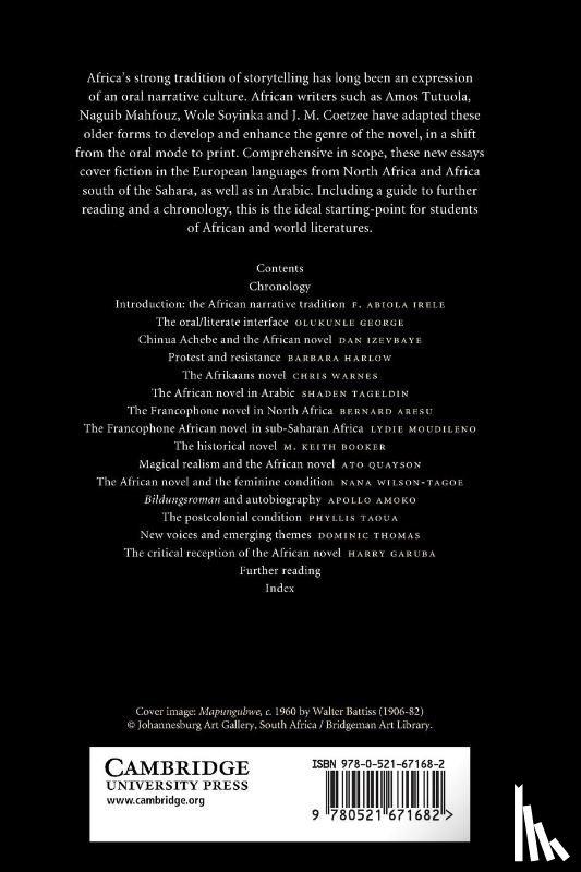 Irele, F. Abiola (Harvard University - The Cambridge Companion to the African Novel