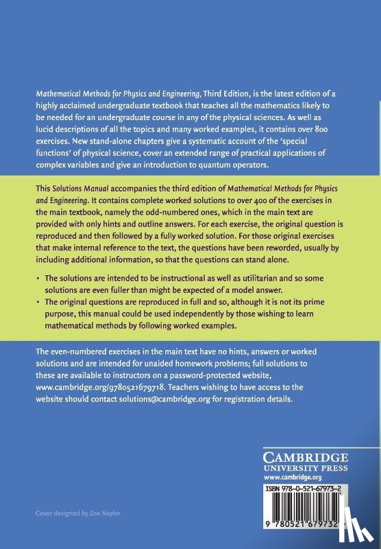 Riley, K. F. (University of Cambridge), Hobson, M. P. (University of Cambridge) - Student Solution Manual for Mathematical Methods for Physics and Engineering Third Edition
