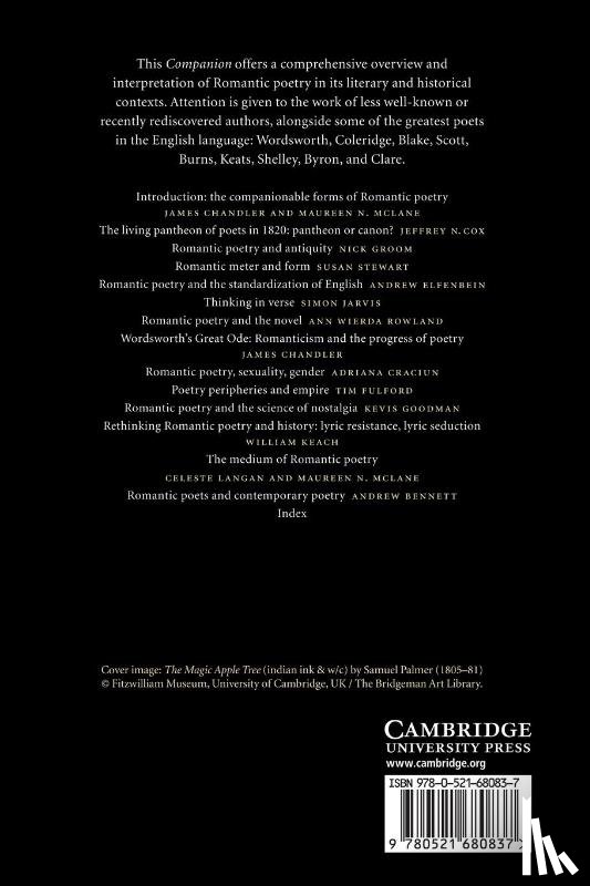 McLane, Maureen N. (Associate Professor - The Cambridge Companion to British Romantic Poetry