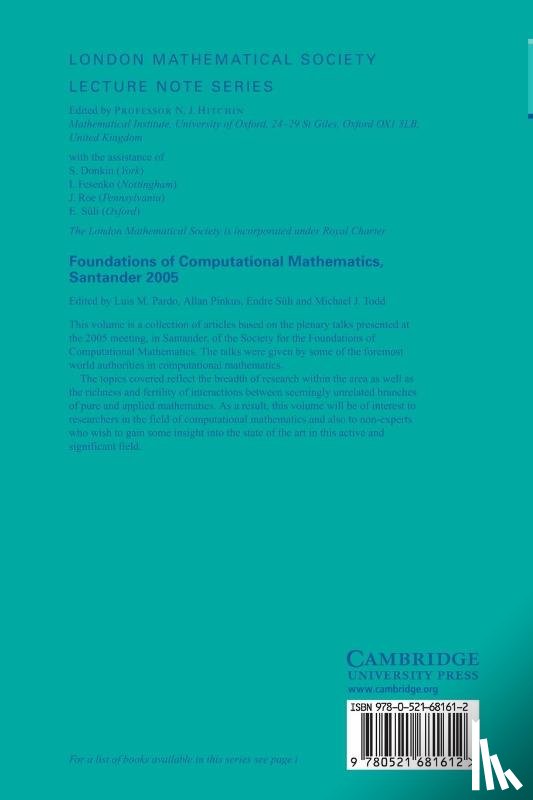  - Foundations of Computational Mathematics, Santander 2005