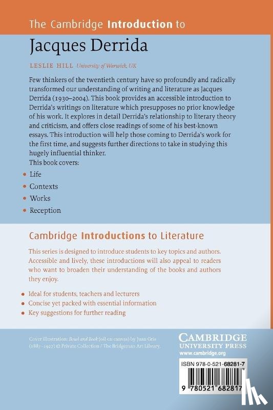 Hill, Leslie (University of Warwick) - The Cambridge Introduction to Jacques Derrida