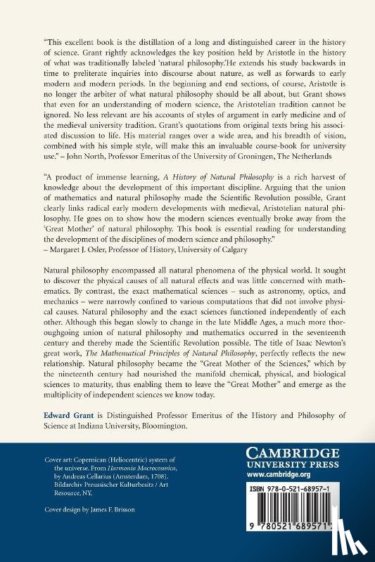 Grant, Edward (Professor Emeritus - A History of Natural Philosophy