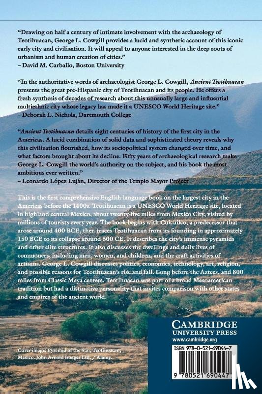 Cowgill, George L. (Arizona State University) - Ancient Teotihuacan