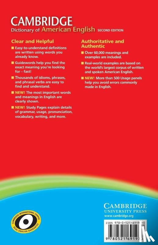 Cambridge University Press - Cambridge Dictionary of American English