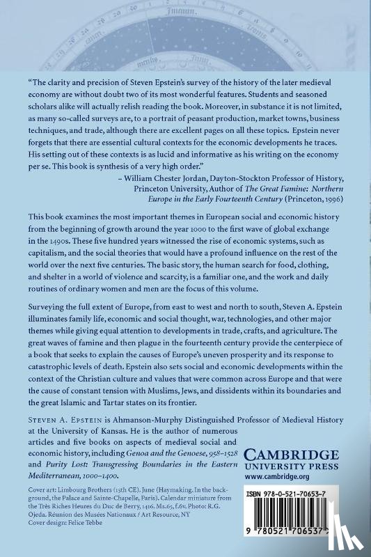 Epstein, Steven A. (University of Kansas) - An Economic and Social History of Later Medieval Europe, 1000–1500