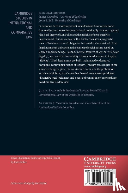 Brunnee, Jutta (University of Toronto), Toope, Stephen J. (University of British Columbia - Legitimacy and Legality in International Law
