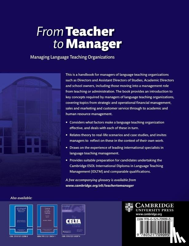 White, Ron (Freelance trainer), Hockley, Andrew, van der Horst Jansen, Julie, Laughner, Melissa S. - From Teacher to Manager