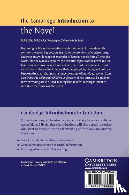 MacKay, Marina (Washington University - The Cambridge Introduction to the Novel