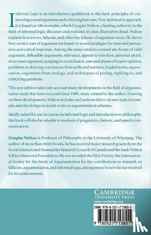 Walton, Douglas (University of Windsor - Informal Logic