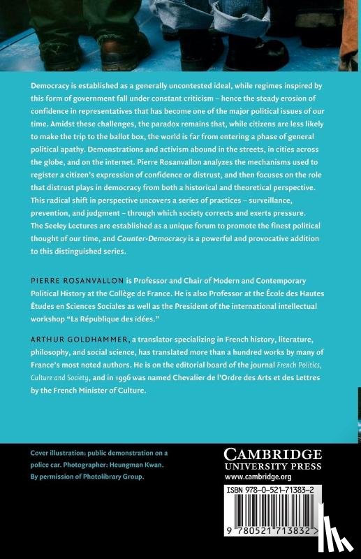Rosanvallon, Pierre (College de France, Goldhammer, Arthur (Harvard University - Counter-Democracy