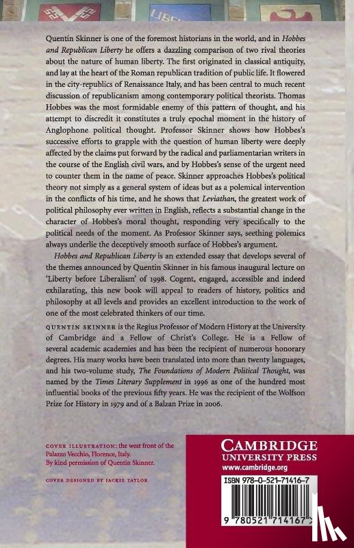 Skinner, Quentin (University of Cambridge) - Hobbes and Republican Liberty