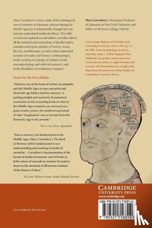 Carruthers, Mary (Professor and Fellow - The Book of Memory