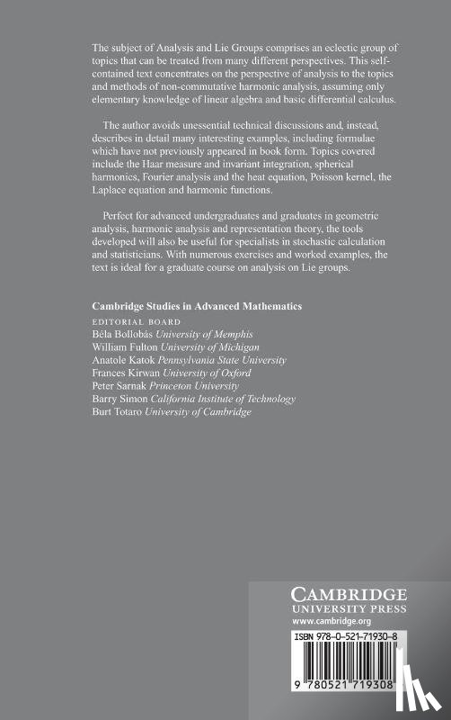 Faraut, Jacques (Universite de Paris VI (Pierre et Marie Curie)) - Analysis on Lie Groups