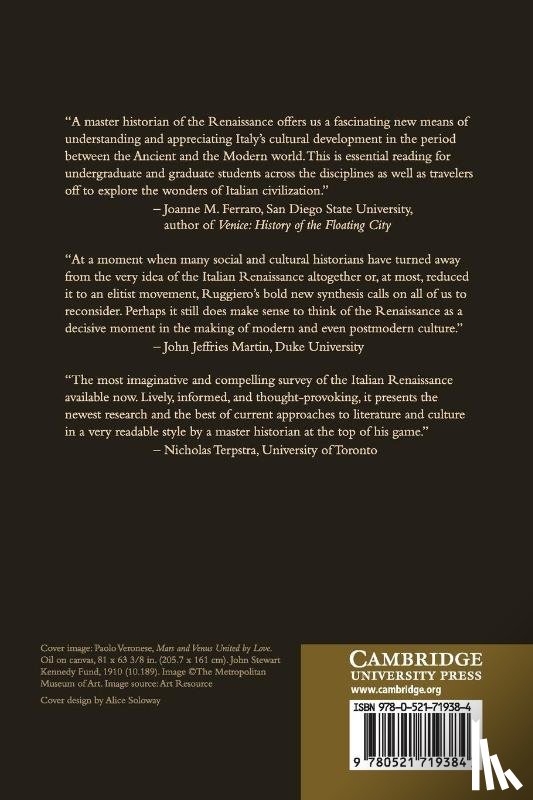 Ruggiero, Guido (University of Miami) - The Renaissance in Italy