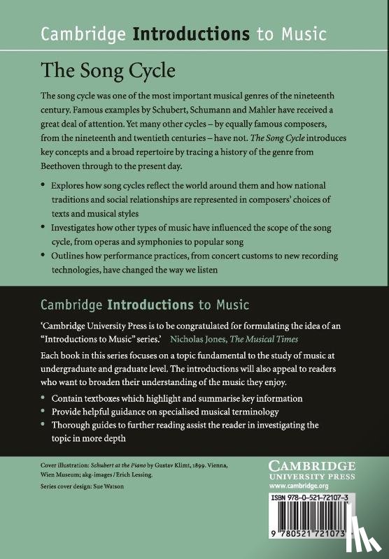 Tunbridge, Laura (University of Manchester) - The Song Cycle