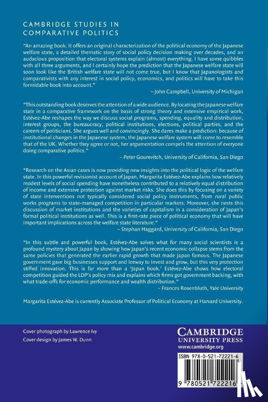 Estevez-Abe, Margarita (Harvard University - Welfare and Capitalism in Postwar Japan