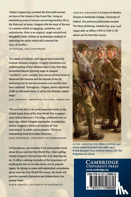 Gregory, Adrian (University of Oxford) - The Last Great War
