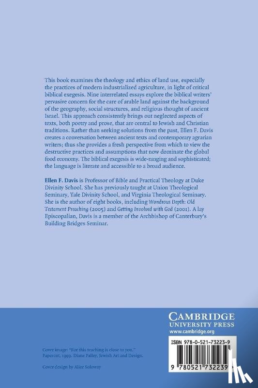 Davis, Ellen F. (Duke University - Scripture, Culture, and Agriculture