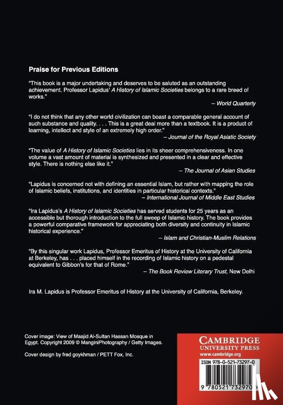 Lapidus, Ira M. (University of California - A History of Islamic Societies