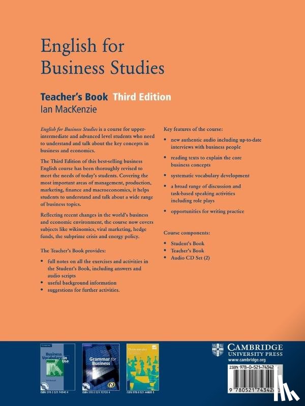 Mackenzie, Ian - English for Business Studies Teacher's Book