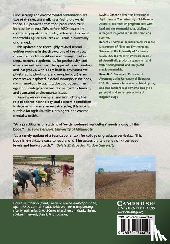 Connor, David J. (University of Melbourne), Loomis, Robert S. (University of California, Cassman, Kenneth G. (University of Nebraska - Crop Ecology
