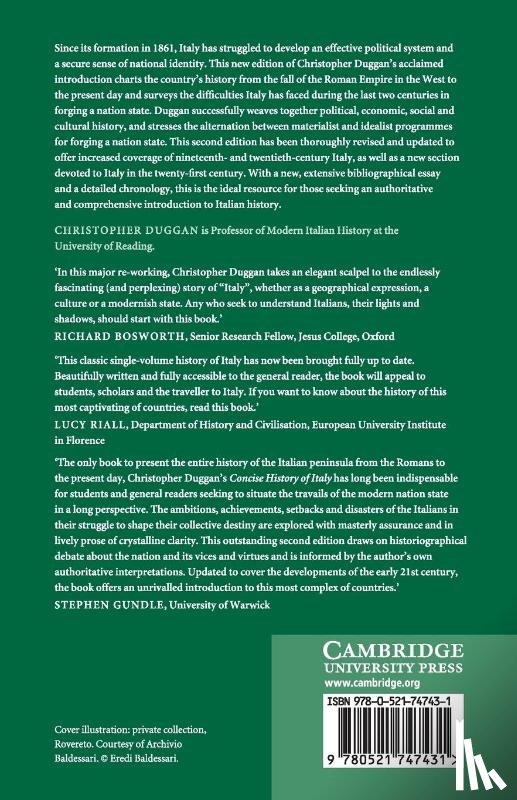 Duggan, Christopher (University of Reading) - A Concise History of Italy