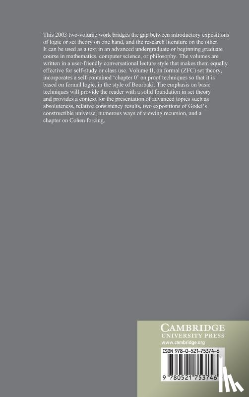 Tourlakis, George (York University - Lectures in Logic and Set Theory: Volume 2, Set Theory