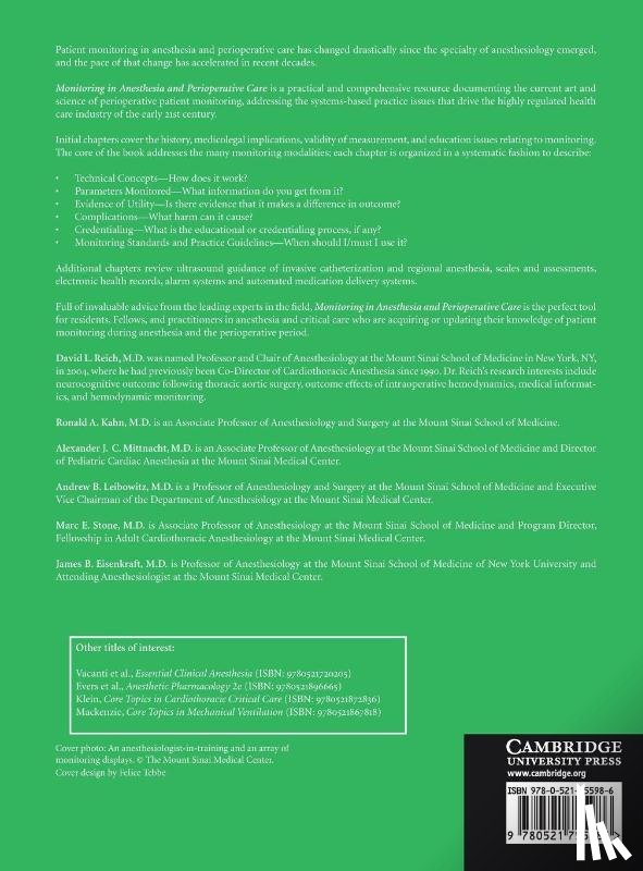 Reich, David L. - Monitoring in Anesthesia and Perioperative Care