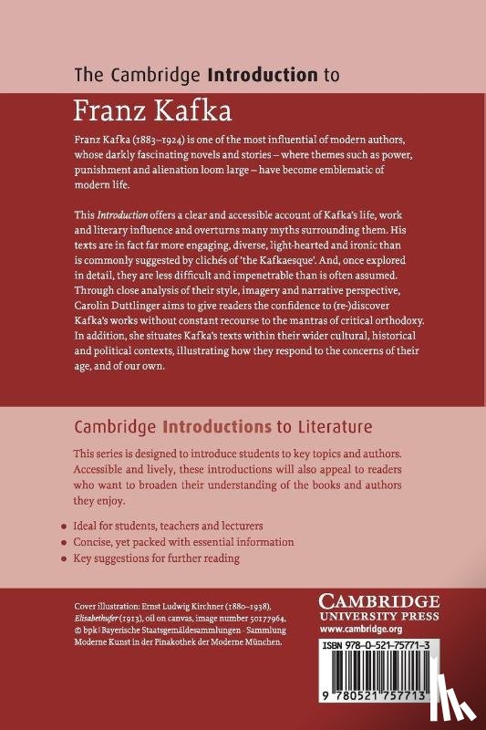 Duttlinger, Carolin (University of Oxford) - The Cambridge Introduction to Franz Kafka