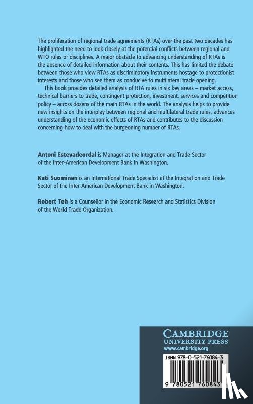  - Regional Rules in the Global Trading System