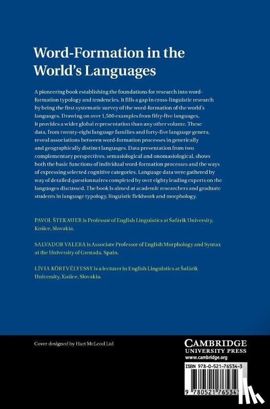 Stekauer, Pavol, Valera, Salvador, Kortvelyessy, Livia - Word-Formation in the World's Languages