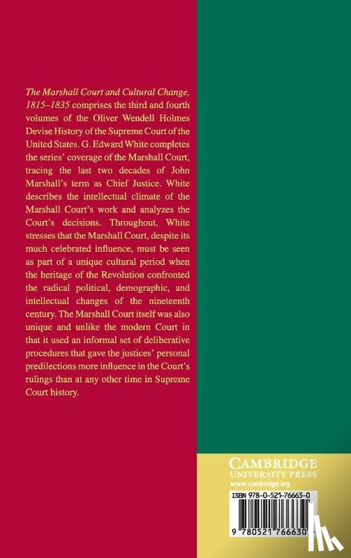 White, G. Edward (University of Virginia) - History of the Supreme Court of the United States