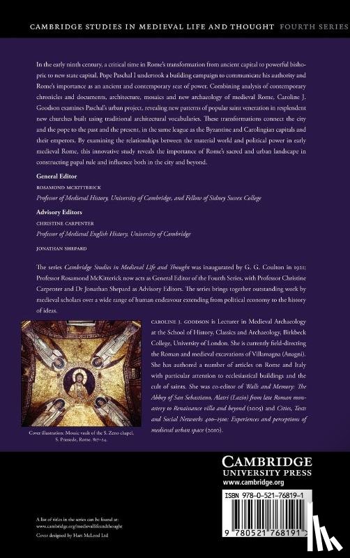 Goodson, Caroline J. (Birkbeck College - The Rome of Pope Paschal I