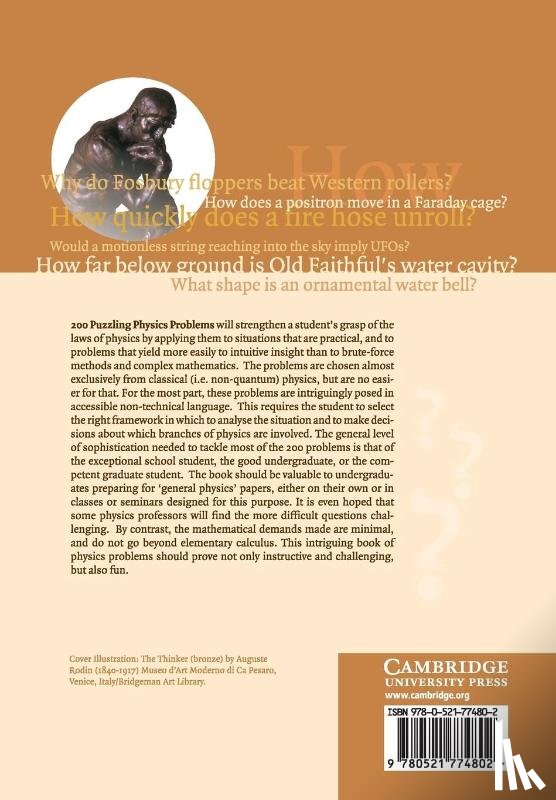 Gnadig, P. (Lorand Eotvos University, Honyek, G. (Radnoti Teacher Training School), Riley, K. F. (University of Cambridge) - 200 Puzzling Physics Problems