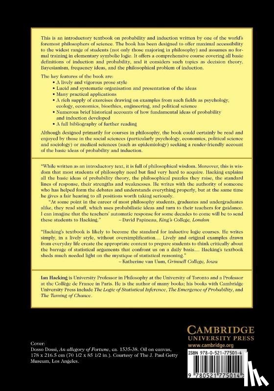 Hacking, Ian (University of Toronto) - An Introduction to Probability and Inductive Logic