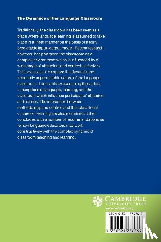 Tudor, Ian (Universite Libre de Bruxelles) - The Dynamics of the Language Classroom