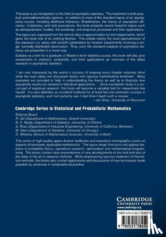 Vaart, A. W. van der (Vrije Universiteit - Asymptotic Statistics