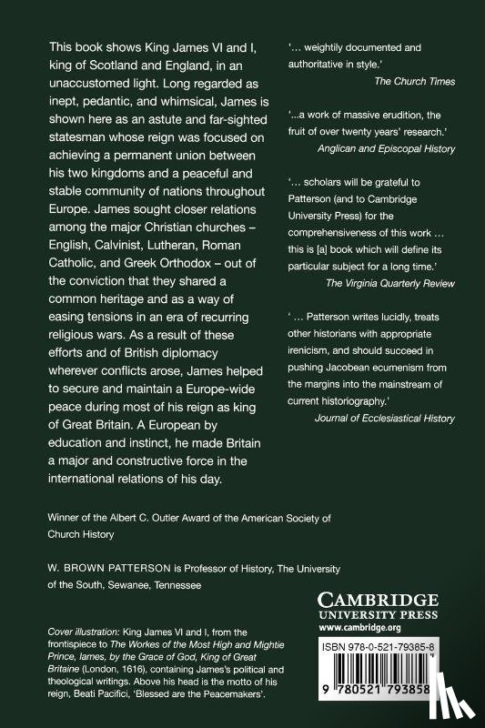 Patterson, W. B. (University of the South - King James VI and I and the Reunion of Christendom