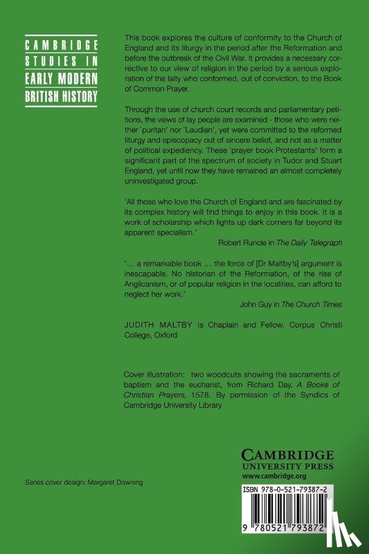 Maltby, Judith (Corpus Christi College - Prayer Book and People in Elizabethan and Early Stuart England